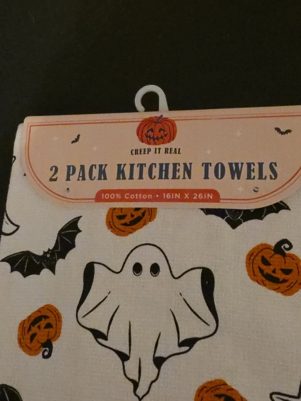 Creep It Real 2 Pack Halloween Kitchen Towels. NWT